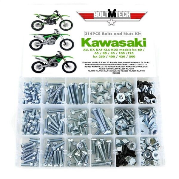 Kawasaki KX Bolt Kit 60 65 80 85 100 125 250 400 420 500 engine body frame -L